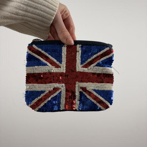 Women's Union Jack Sequin Coin Purse - Picture 2 of 4
